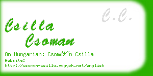 csilla csoman business card